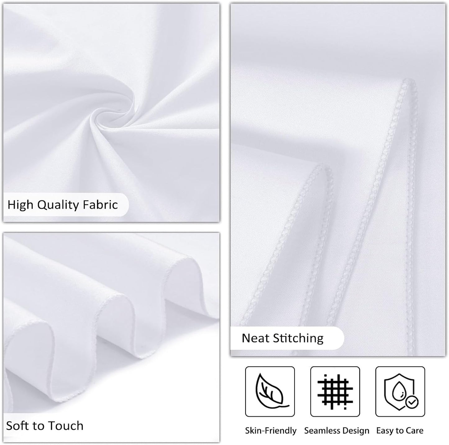 8 Pack White Table Cloth 60 x 126 Inch Rectangular Tablecloths for 8 Foot Rectangle Tables, Wrinkle Resistant White Tablecloth Washable Polyester Fabric Table Covers for Buffet Wedding Party Banquet