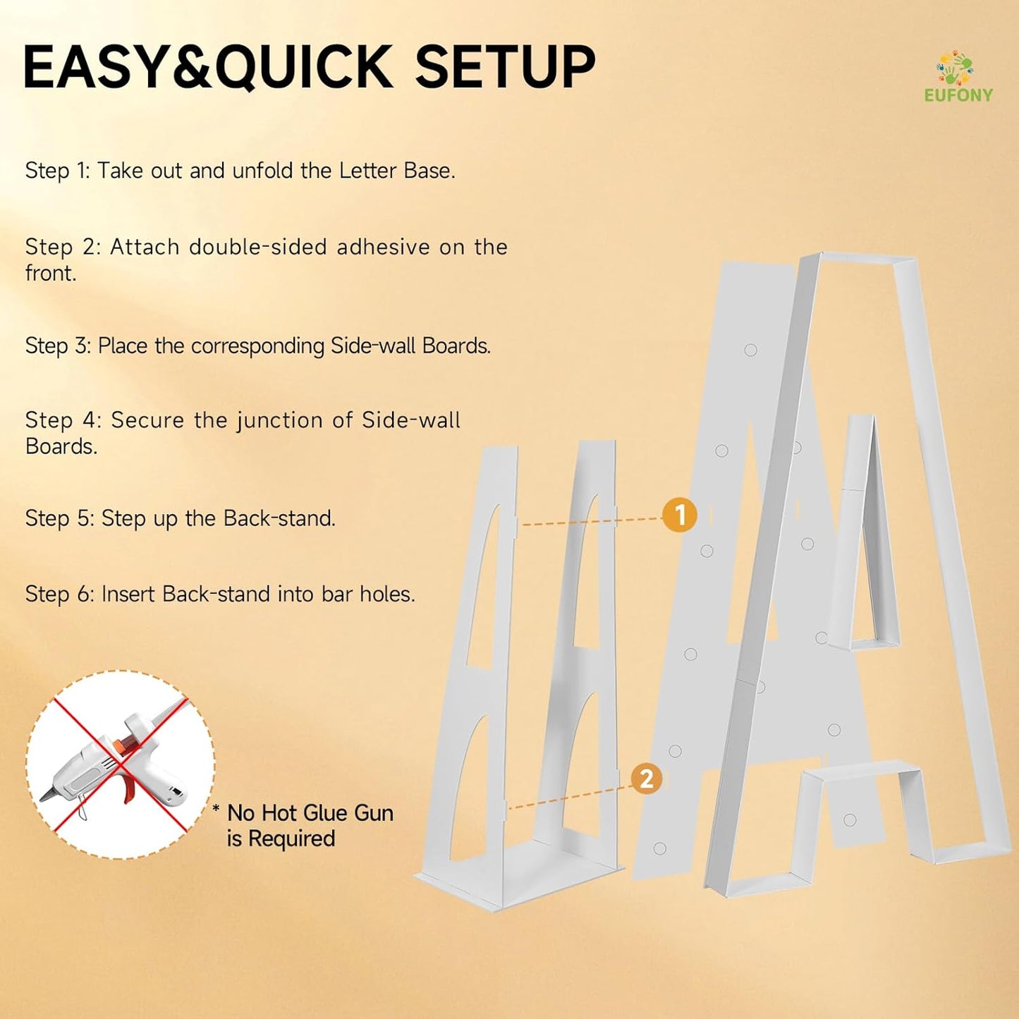 EUFONY Marquee Letters 4 Feet Tall, 4 FT Marquee Light Up Letters, Giant Light Up Letters 4FT for Birthday Party Baby Shower Gender Reveal Graduation Prom Decorations, Letter W with LED Lights DIY Kit