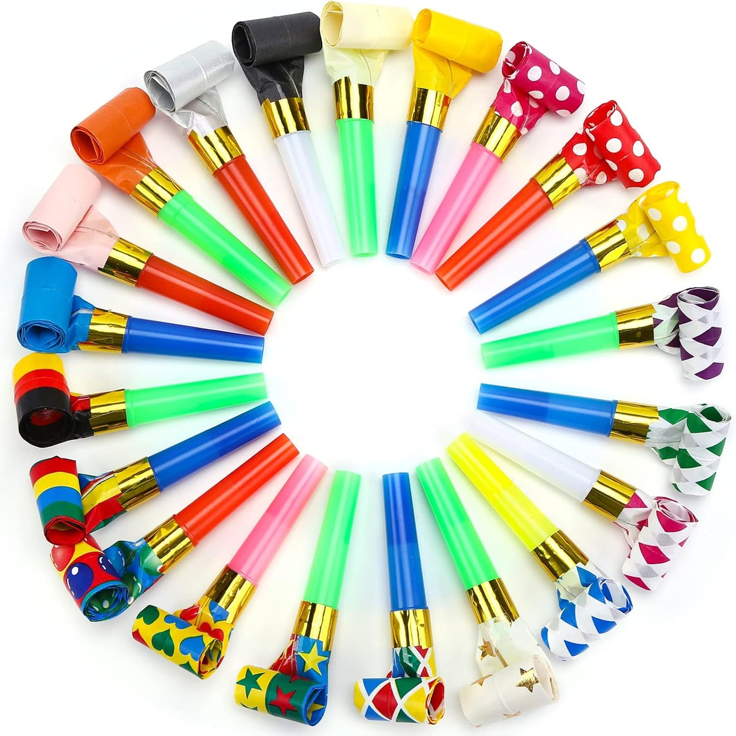 Koogel 100PCS Party Blowers for Kids, Noisemaker Toys Party Whistles Birtthday Blow Horns for Family Gatherings, Kids Birthday
