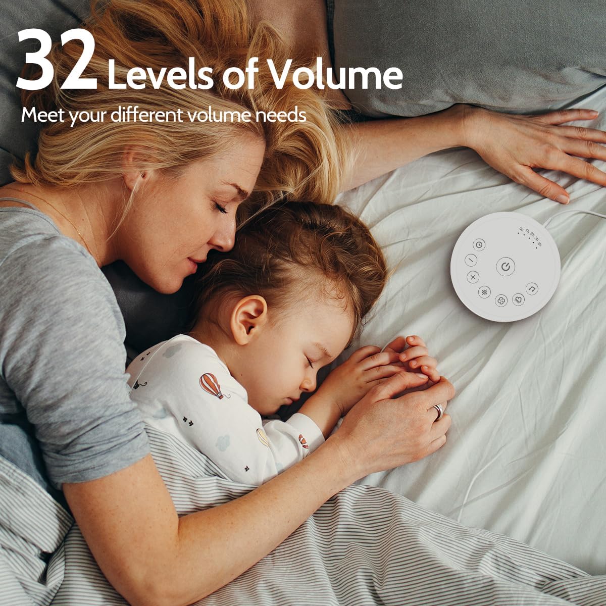 Color Noise Sound Machines Sleep White Noise Machine with 25 Soothing Sounds 32 Volume Levels 5 Timers and 4 Sound Categories and Memory Function for Kids Adults and Home