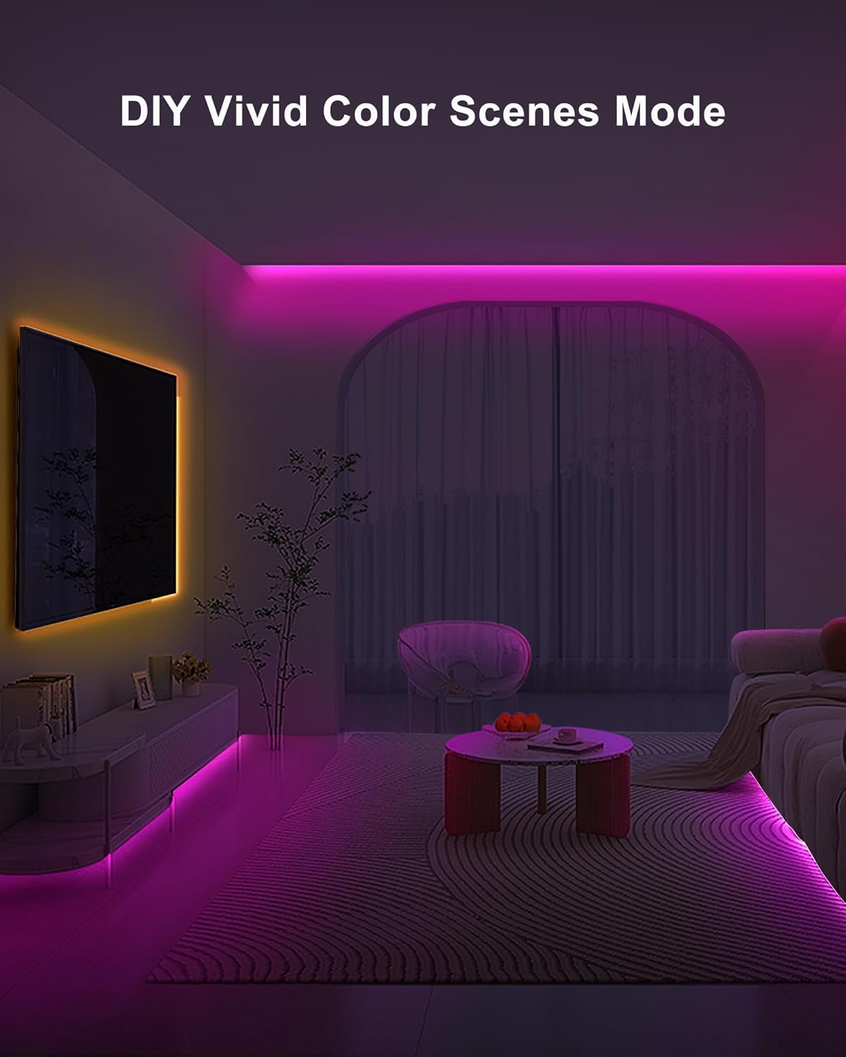 4.92ft Bluetooth RGB COB Led Strip Lights with Remote, Dimmable Smart App Led COB Light Strip, Color Changing Music Sync, Indoor RGB Led Lights for Bedroom, Home Decor, Party