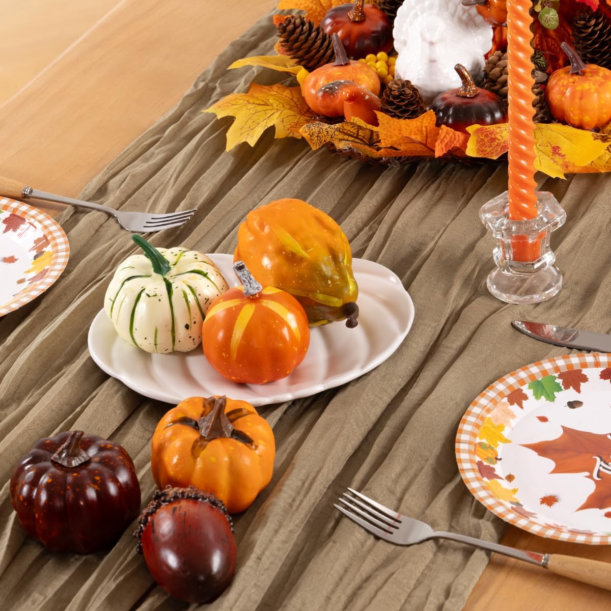 Nude Cheesecloth Table Runner 12 Pack Fall Table Runners Boho Gauze 120 Inches Coffee Cheese Cloth Fall Table Decorations for Thanksgiving Wedding Bridal Baby Shower Tea Party Decor