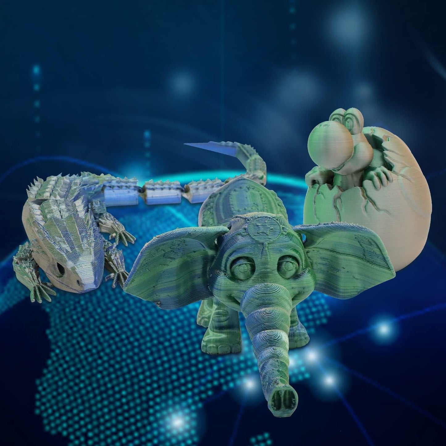 YOUSU PLA Filament Triple Color Coextrusion Silk 3D Printer Filament 1.75mm for 3D Printer & 3D Pen, Multicolor PLA Rainbow Filament,1kg(2.2lbs) Silk Gold Green Blue.