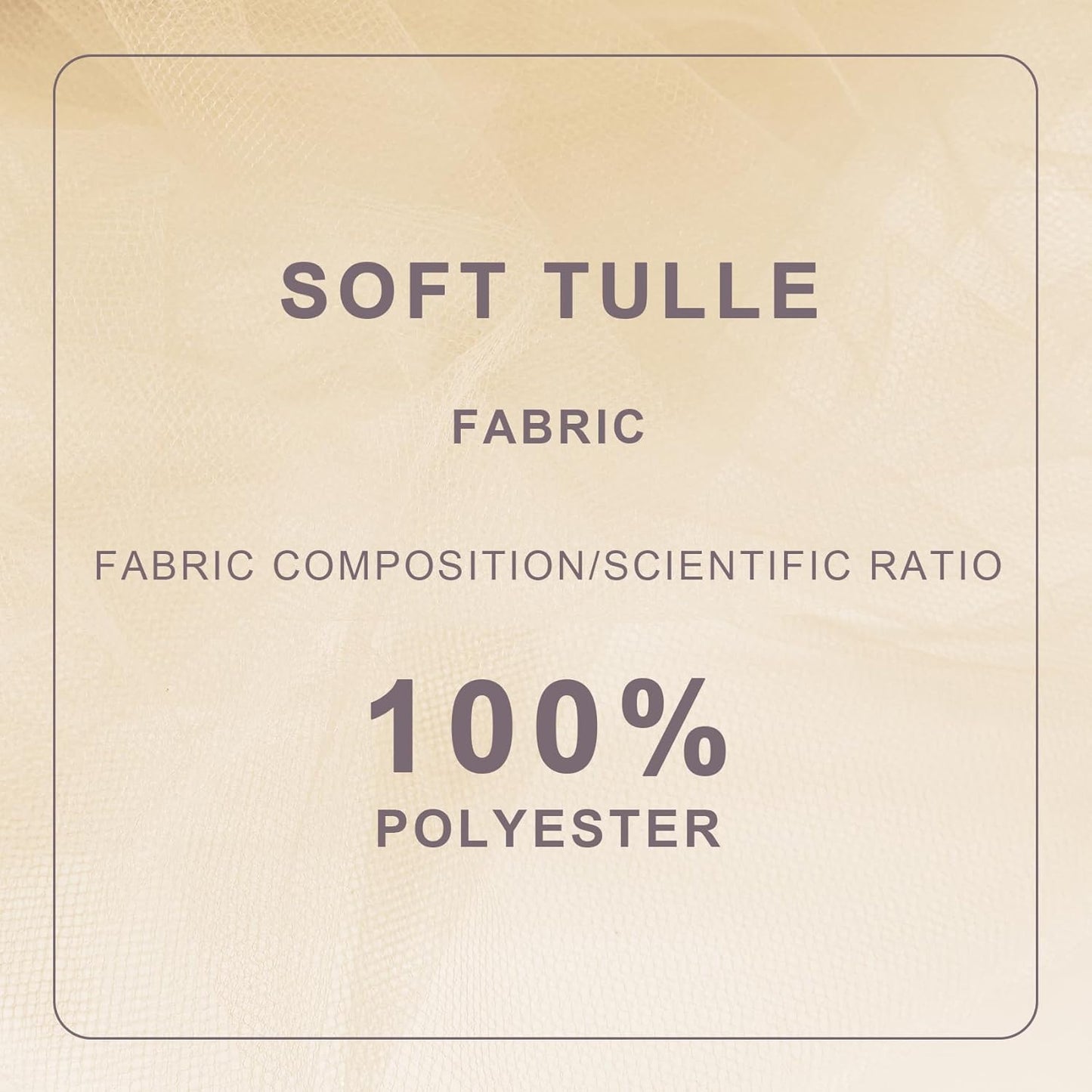 Beige Tulle Fabric Roll Spool Bolt (54 Inch by 40 Yards) Large Tulle Wedding Party Decoration, Tutu Skirt, Table Runner, Gift Wrapping, Bridal Shower, Soft & Drape (Beige)