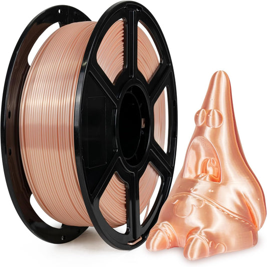 Flashforge 3D Printer Filament Silk PLA 1.75mm 1kg Spool-Dimensional Accuracy +/- 0.02mm (Skin)
