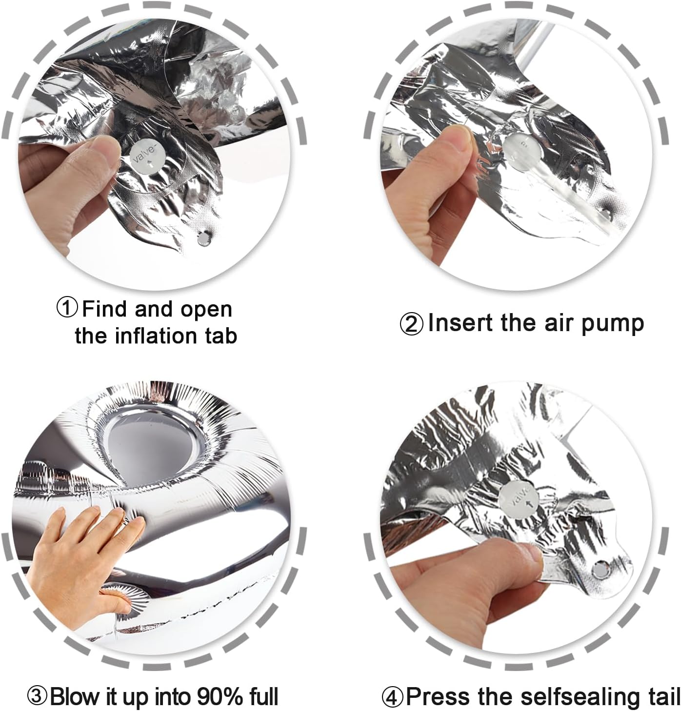 Silver Number 7 Birthday Balloon 40 Inch, Digital Balloons for 7 17 27 70 77 Party Celebration Decorations Supplies, Mylar Foil Numbers Balloon for Seven Wedding Anniversary