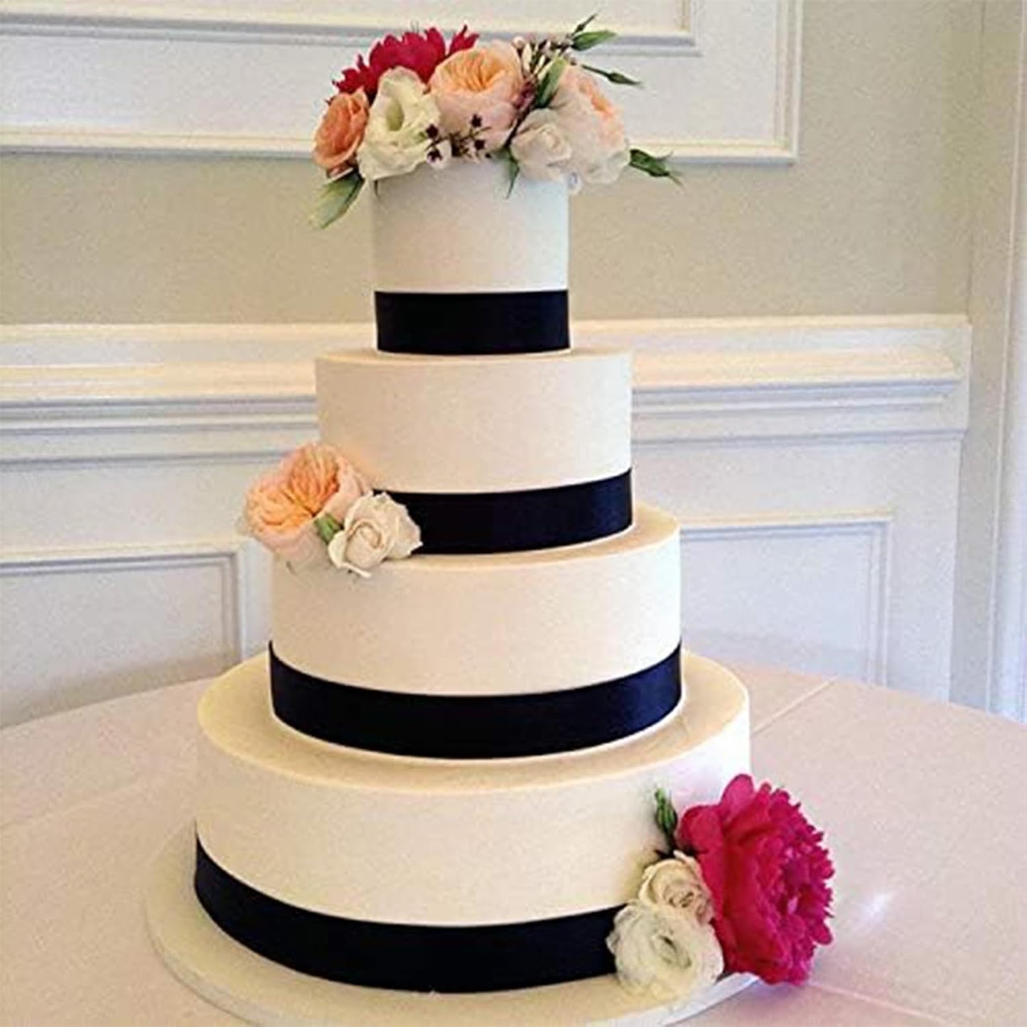 2 Inch Black Satin Ribbon 50 Yards Solid Fabric Ribbons for Gift Wrapping, Crafts, Flower Bouquets, Bows Making, Wedding, Party, Holiday and Home Decor