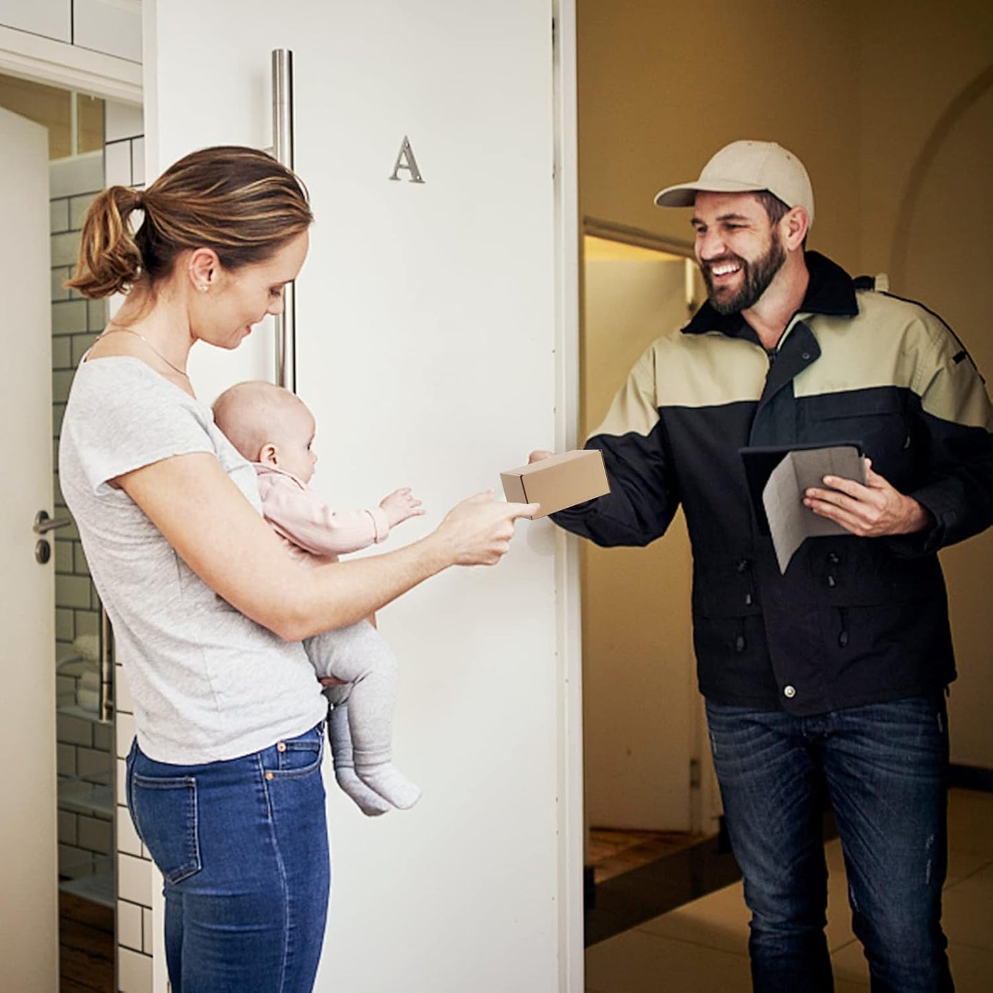 MEBRUDY 6x4x3 Inches Shipping Boxes Pack of 50, Small Corrugated Cardboard Box for Mailing Packing Literature Mailer