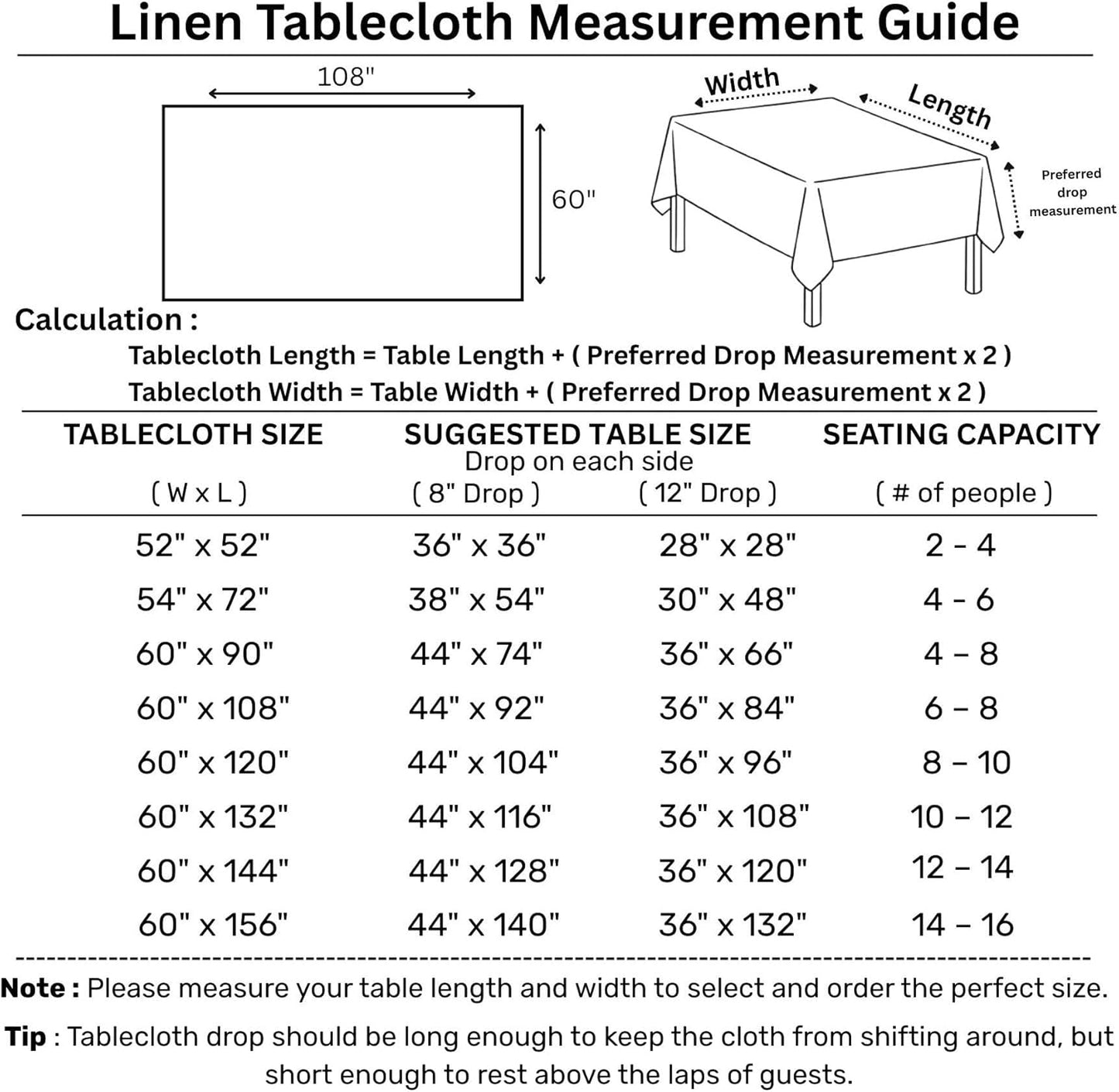 Solino Home Linen Tablecloth 60 x 108 Inch - Classic Hemstitch 100% Pure Linen Emerald Green Table Cloth for Rectangle Tables - Machine Washable Tablecloth for Christmas