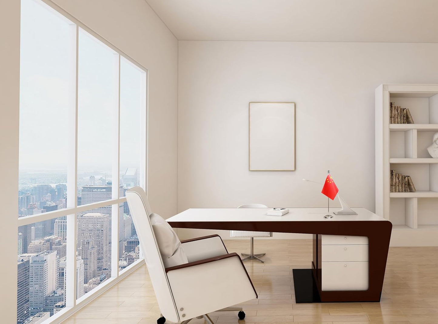 China Chinese Deluxe Desk Flag Set Small Mini Miniature China Chinese Table Desktop Flags,Festival Events Celebration,Office Decoration-2 Pack