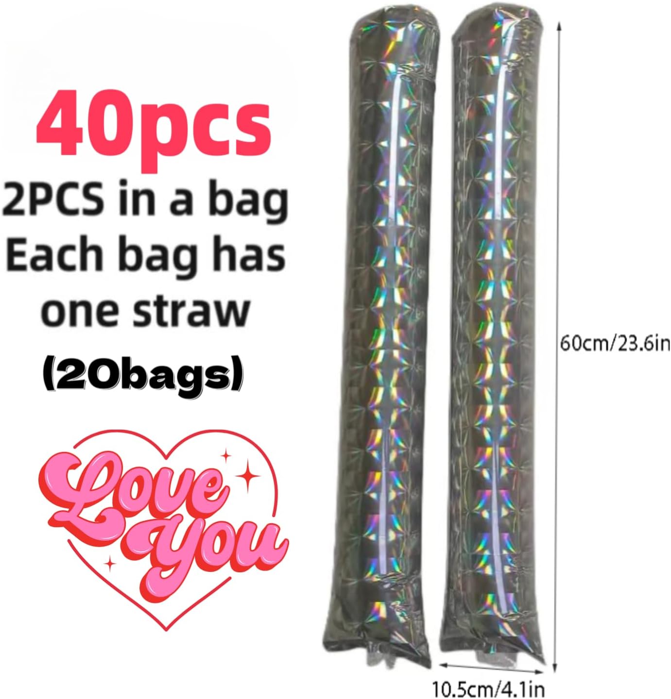 40pcs Round headTeam Spirit Boom Sticks Thunder Sticks Cheering Sticks Team Spirit Plastic Cheerleading Spirit Stick Clapper Inflatable Noise Maker Sports Supply (Glitter color)