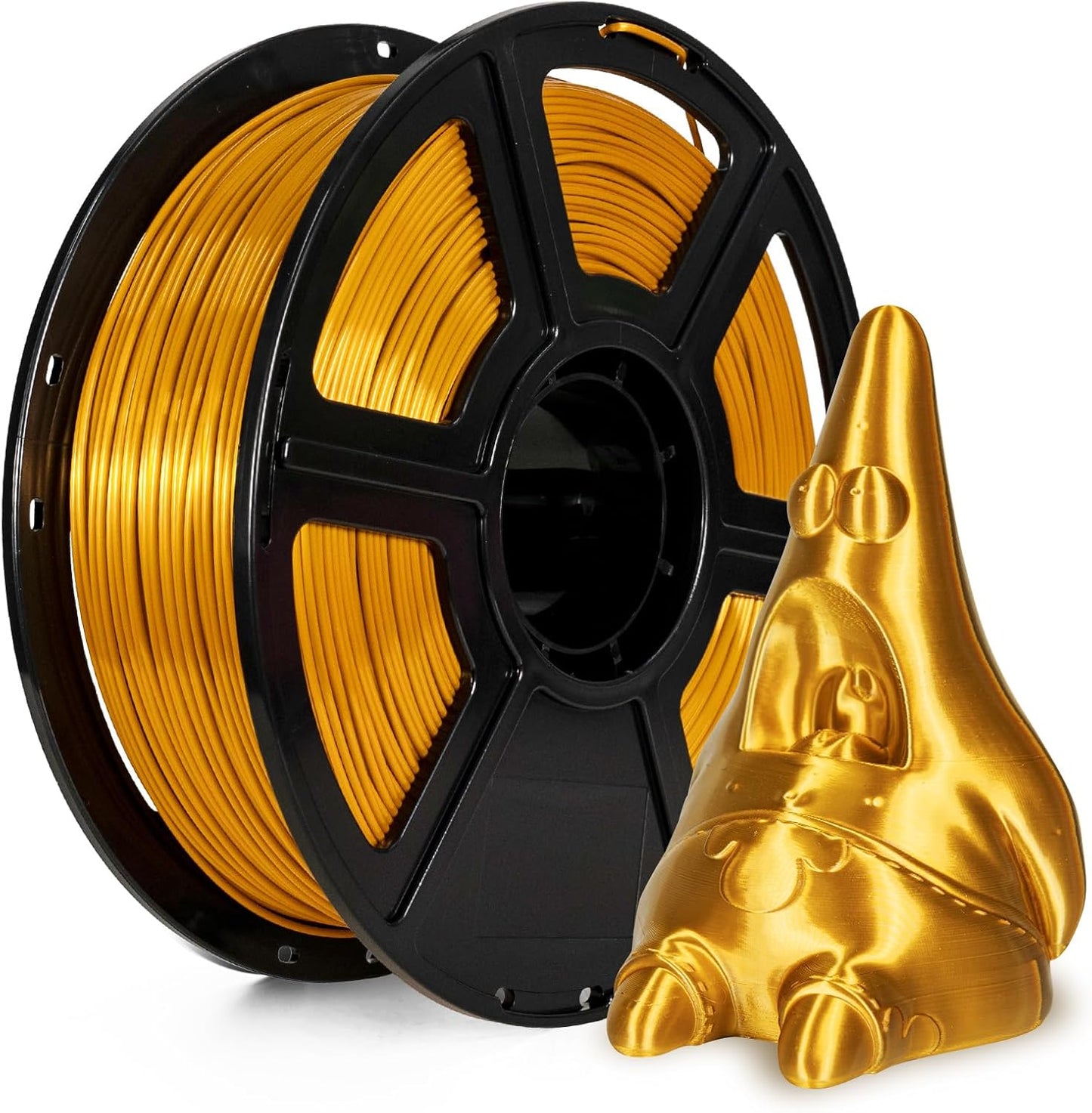 Flashforge 3D Printer Filament Silk PLA 1.75mm 1kg Spool-Dimensional Accuracy +/- 0.02mm (Gold)