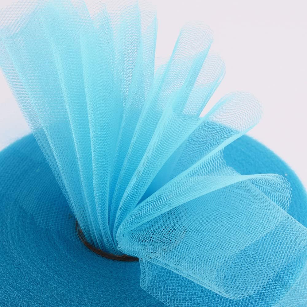 Tulle Rolls 6” by 100 Yards (300 feet) Tulle Roll Spool Fabric for DIY Tutu Skirts Wedding Baby Shower Crafts Decorations Party Supplies (Peacock Blue)