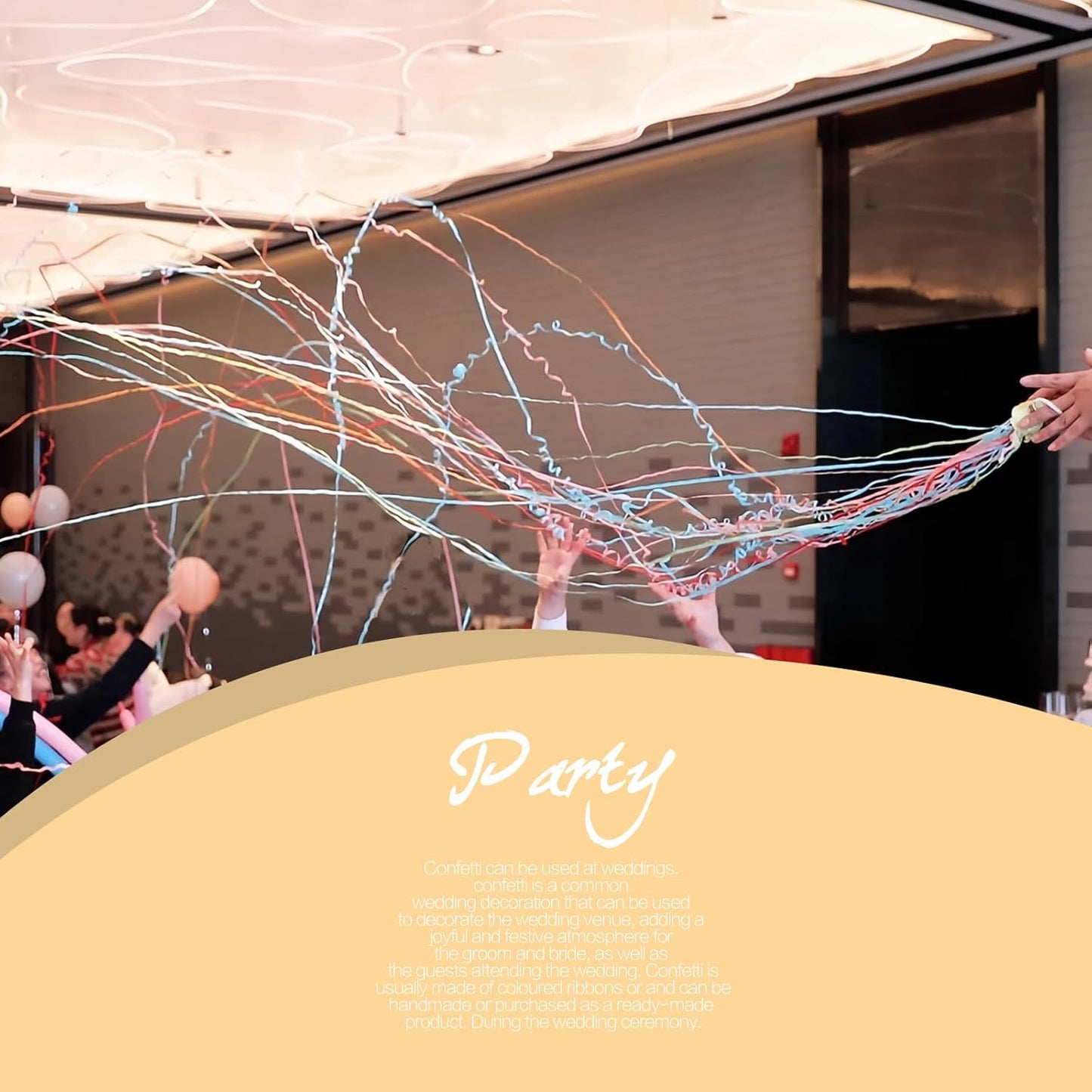 Confetti Poppers, 10Pack Plastic No Mess Streamers, Party Poppers for Birthday,Wedding,Celebrations,Graduation Party (White, 10 Pack)