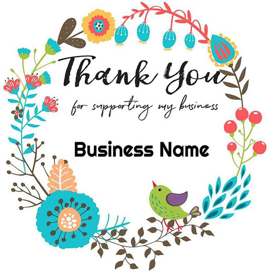 Premium Custom Stickers Labels - Personalized Stickers for Businesses Logo and Name. Birthday Pets and Label Product Boxes Wedding Favors Waterproof Labels (wreath 13, 2 inch)