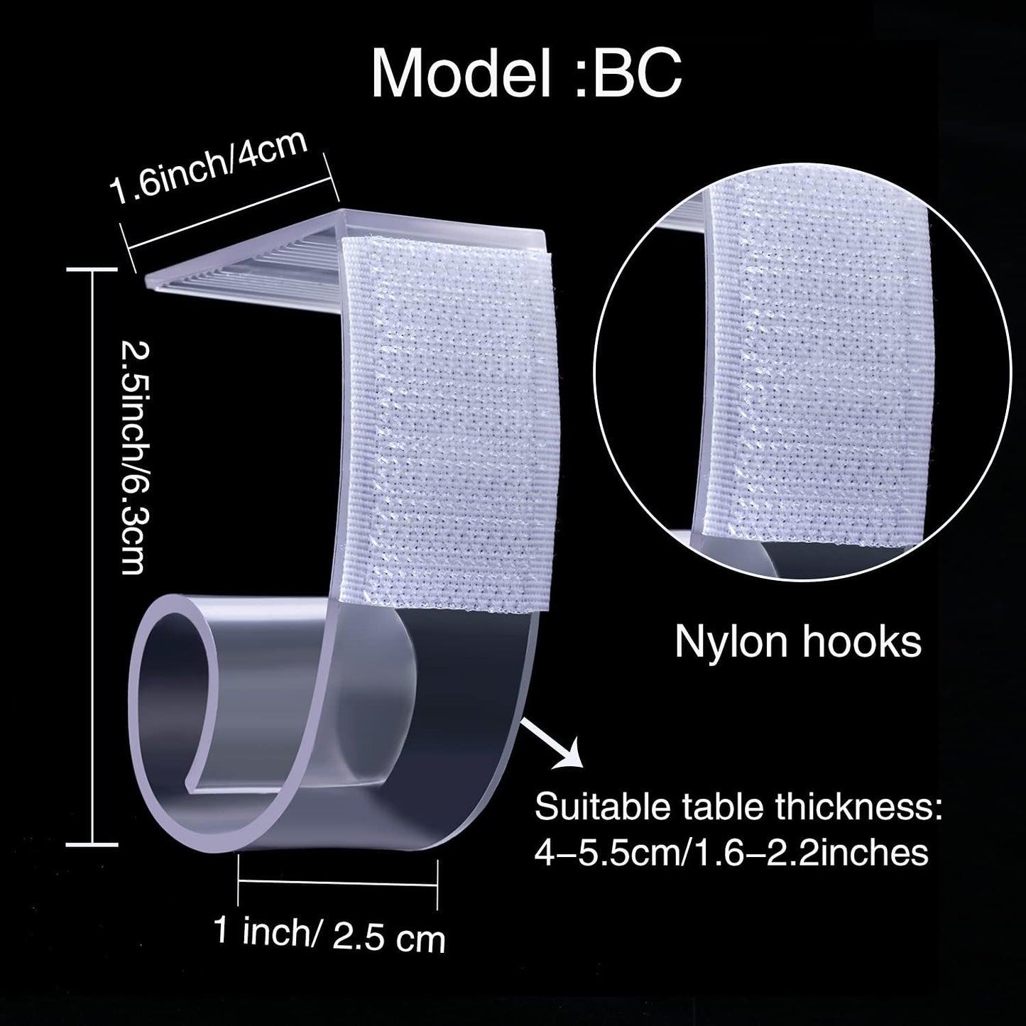 Boao 50 Packs Table Skirt Cover Clips Plastic Tablecloth Clips for Outdoor Party Dining Home 1 3/5 to 1 4/5 Inches