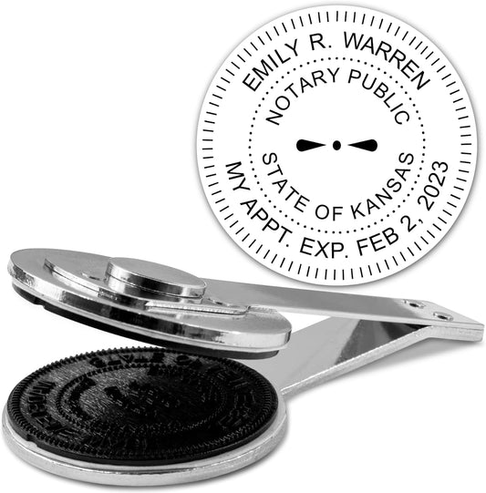 MaxMark Insert Only for Notary Seal Round Desk Embosser for Kansas State