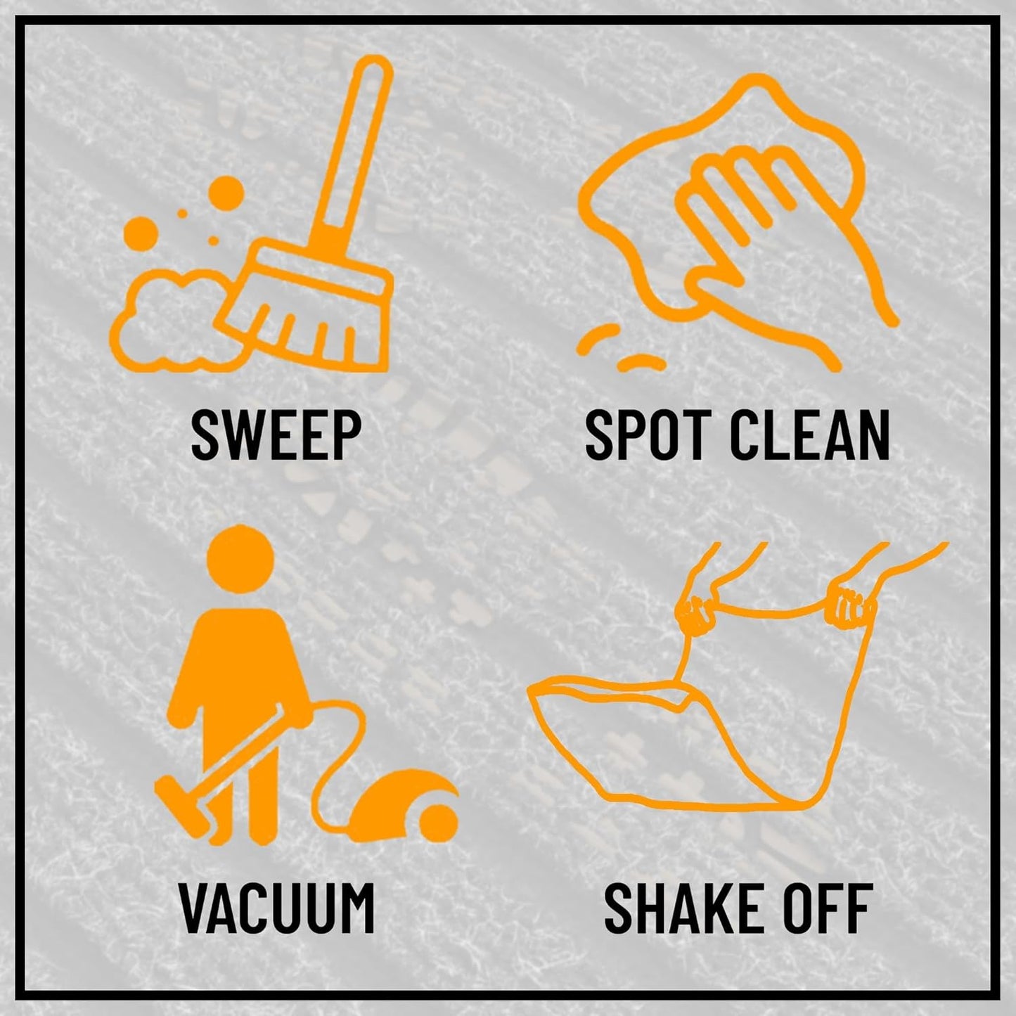 Ottomanson 2'7" x 20' Hallway Runner with Scraper Pile - Extra Durable Non-Slip Rug Mat for Indoor & Outdoor Use - Ideal for Kitchen, Entryway & Garage - High-Traffic Carpet, Brown