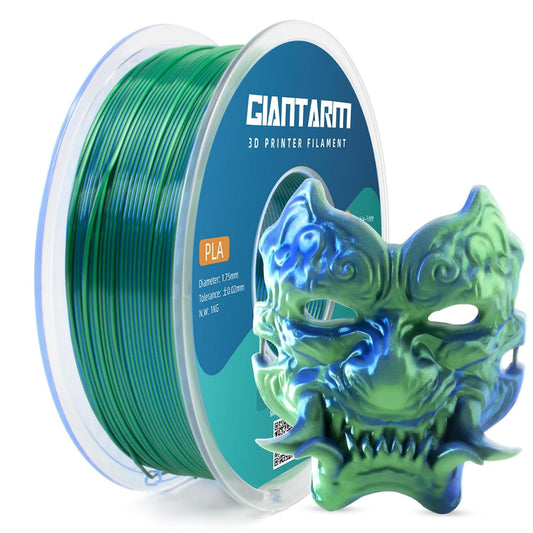 GIANTARM Dual Color PLA Filament, Silk PLA Filament 1.75mm +/-0.02mm,1KG Spool(2.2lbs) Vacuum Packaging, 3D Printing Filaments Fit Most FDM Printer