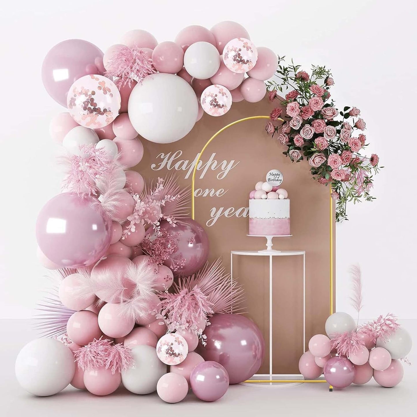 6FT Gold Metal Arch Backdrop Stand, Square Balloon Arch Stand Wedding Frame for Birthday Party, Baby Shower, and Ceremony Decoration