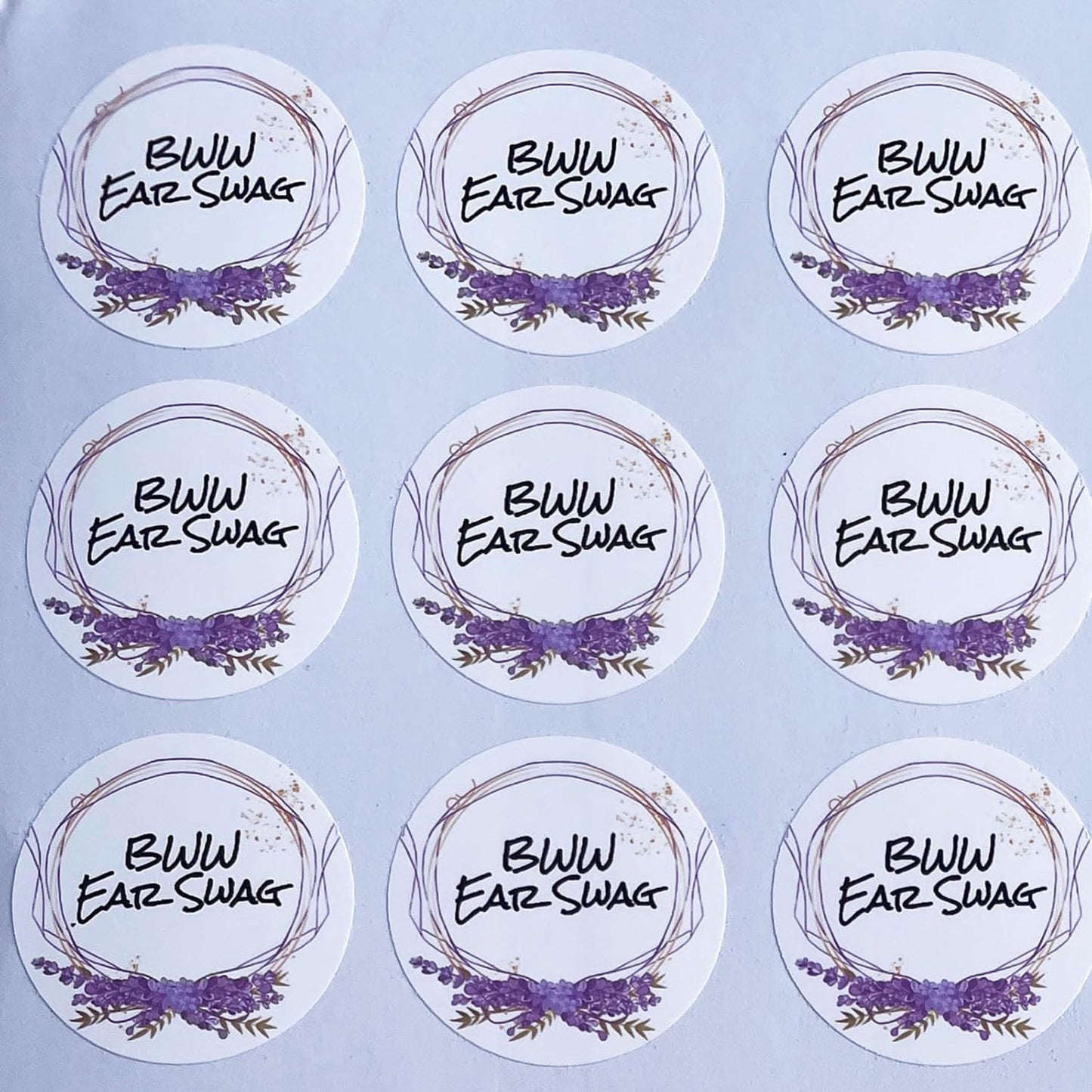 Custom Stickers for Weddings, Birthdays & Businesses - Personalized Labels with Your Logo - Waterproof, Fade and Heat Resistant - Pack of 100-1000 (Wreath O, 1.5 Inch)