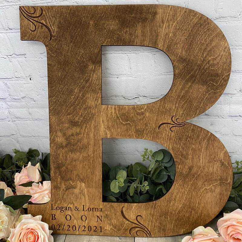 Personalized Wedding Guest Book Sign Custom Letter Name Date Rustic Wedding Guest Book Alternative Unique Guest Book for Wedding Anniversary Decor (Style 6)