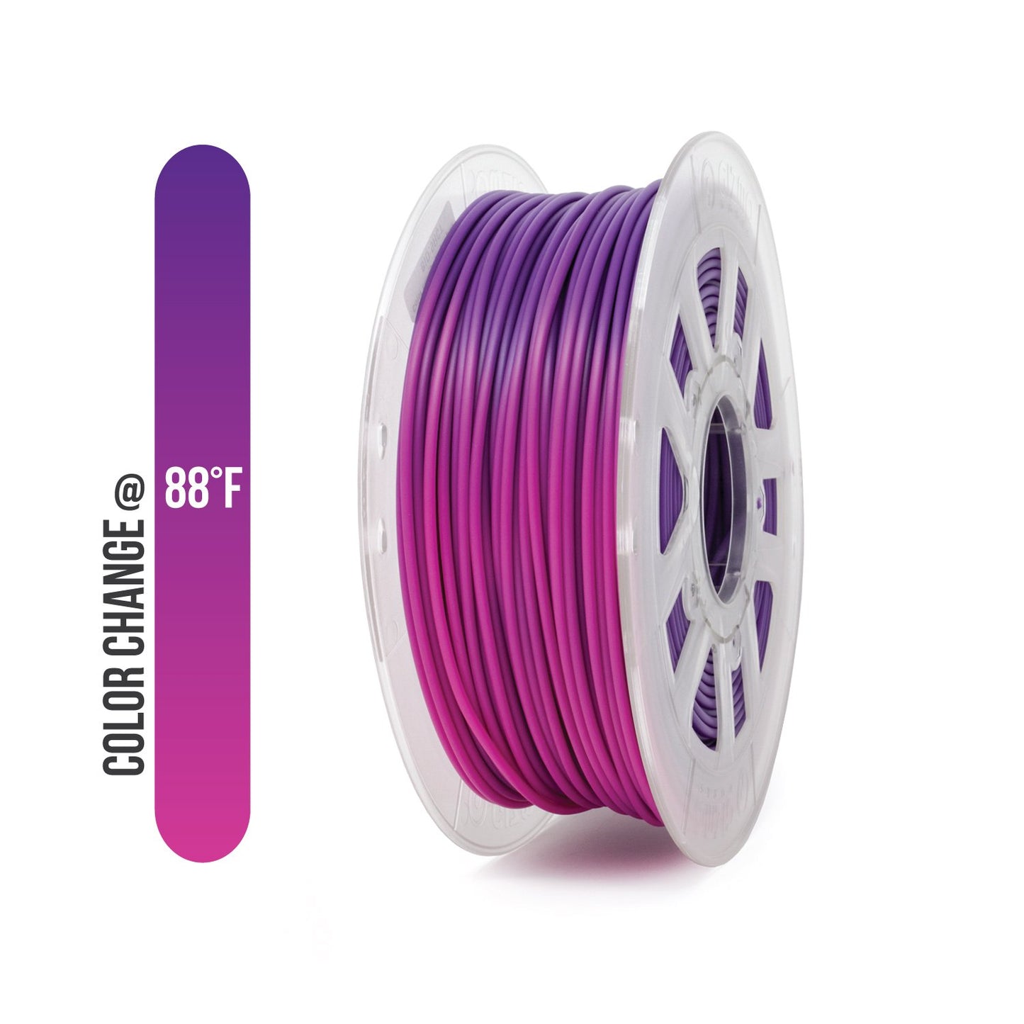 Gizmo Dorks 1.75mm ABS Filament 1kg / 2.2lb for 3D Printers, Color Change Purple to Pink