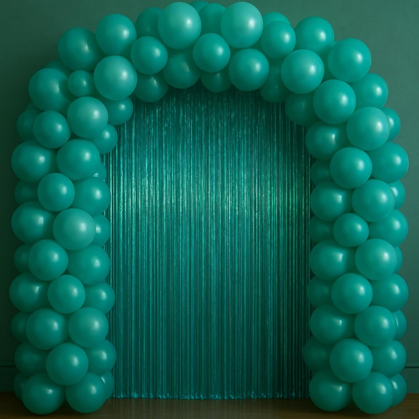 3 Pack 3.3 x 6.6 ft Dark Green Foil Fringe Backdrop Curtains, Tinsel Streamers Party Decorations, Fringe Backdrop for Birthday, Baby Shower, Gender Reveal, Graduation