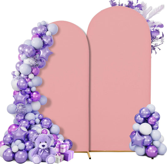 Wedding Arch Cover 7.2FT 6FT Arch Backdrop Cover Spandex Fitted Arch Cover for Round Top Chiara Backdrop Stand Covers for Wedding Birthday Party Baby Shower Banquet Ceremony Decoration