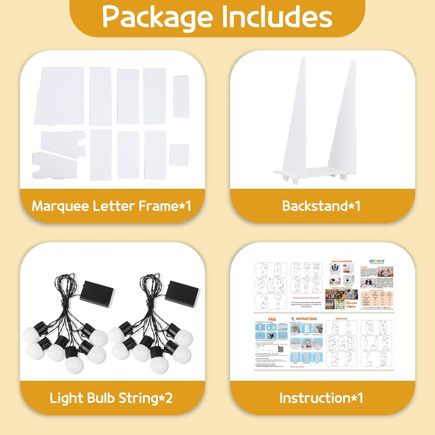 imprsv Marquee Light Up Letters, 4FT Mosaic Letters with Light for Baby Shower Graduation Party Decor, Large X for Engagement Wedding Party Decorations (Need to Assemble)