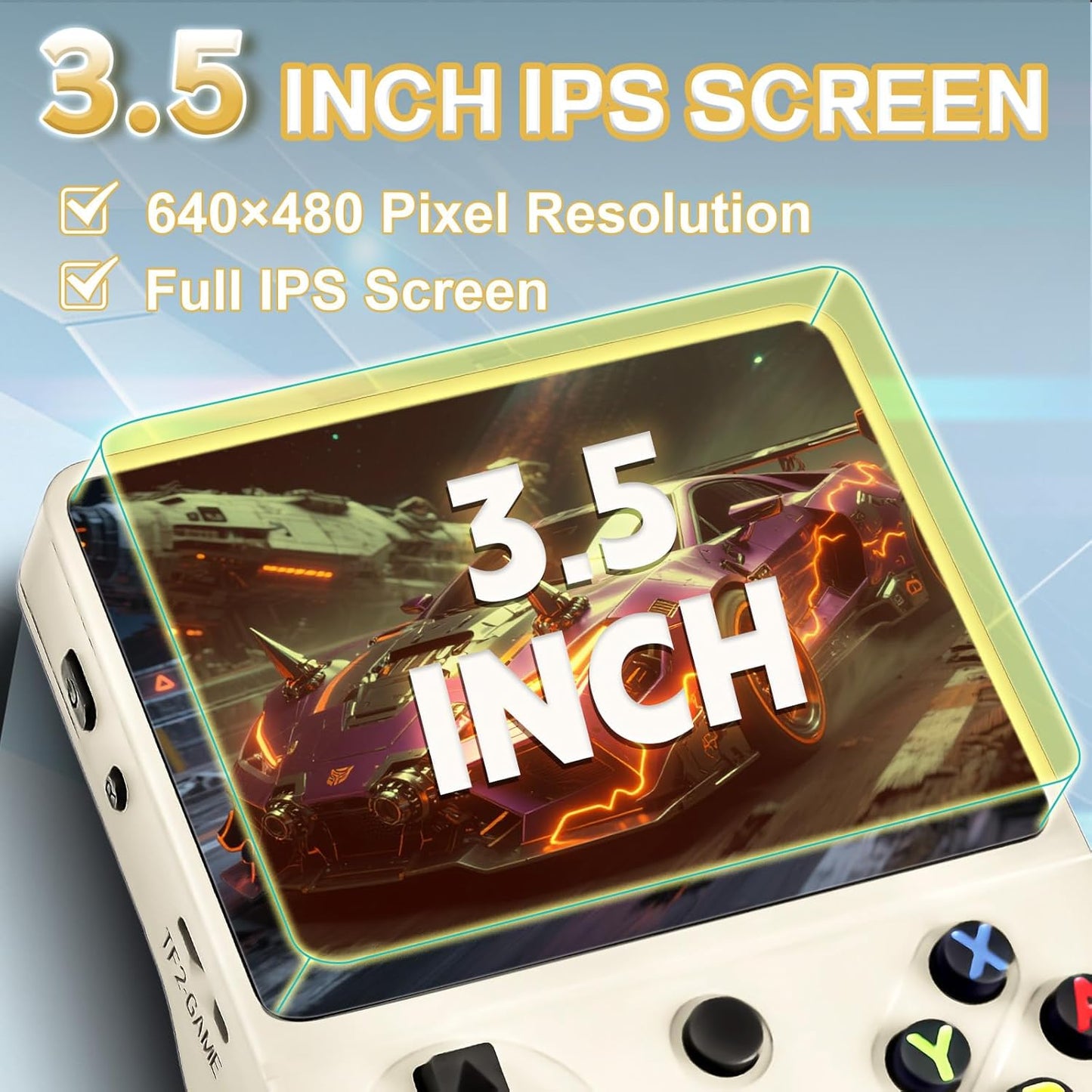 RG36PRO Retro Handheld Game Console - Open Source System,3.5"IPS Screen,30,000+ Classic Games,64G TF card, 3000mAh Battery,Portable Gaming Player for Travel,Gift for Teen or Partner -White