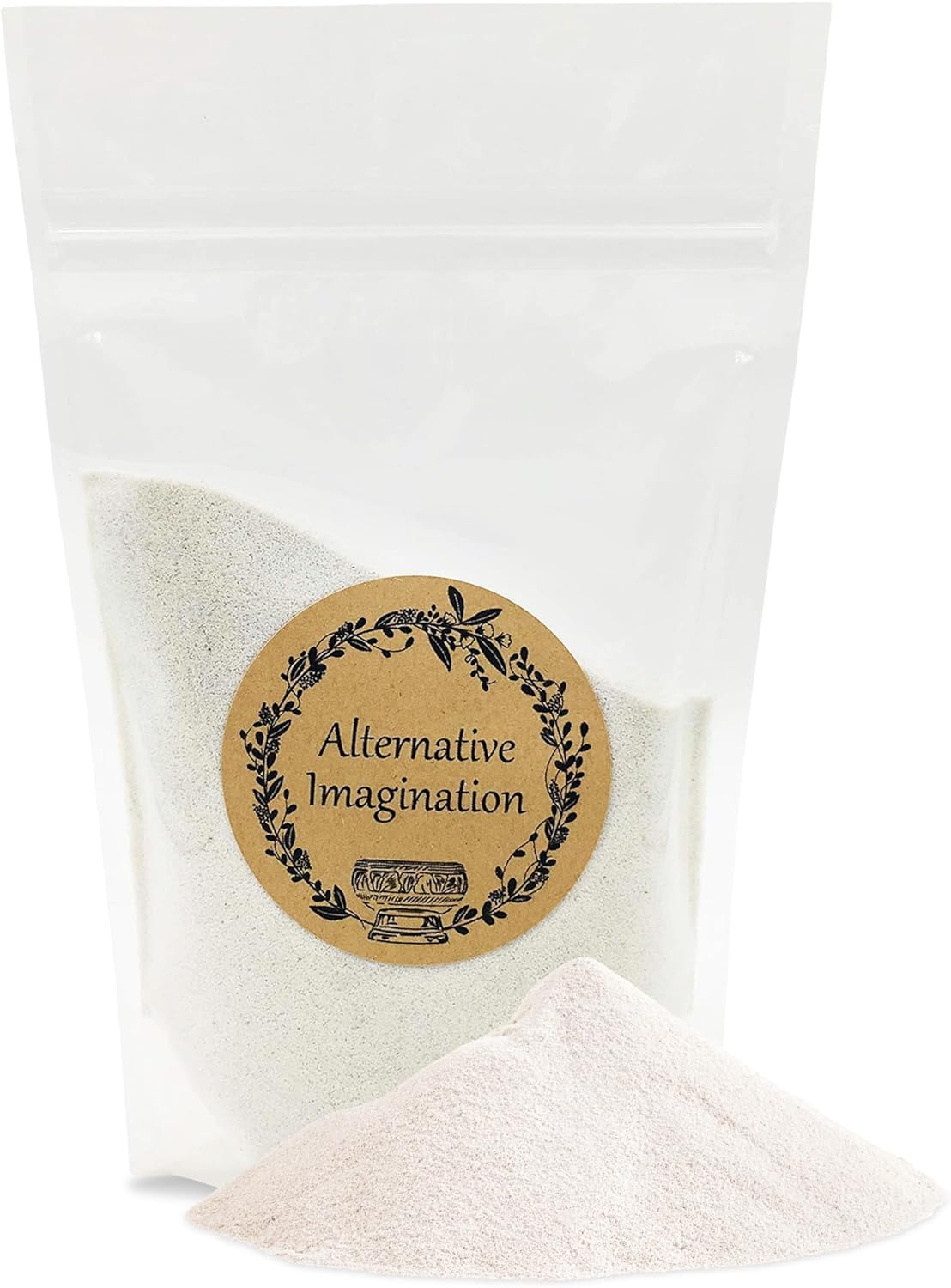 White Sand - Fine Sand for Zen Garden, Resin Incense Burner, Smudge Bowl, Ritual Incense, Cast Iron Cauldron, Unity Ceremony, Sensory Bin Table, Mandalas, Crafts by Alternative Imagination (1 Pound)