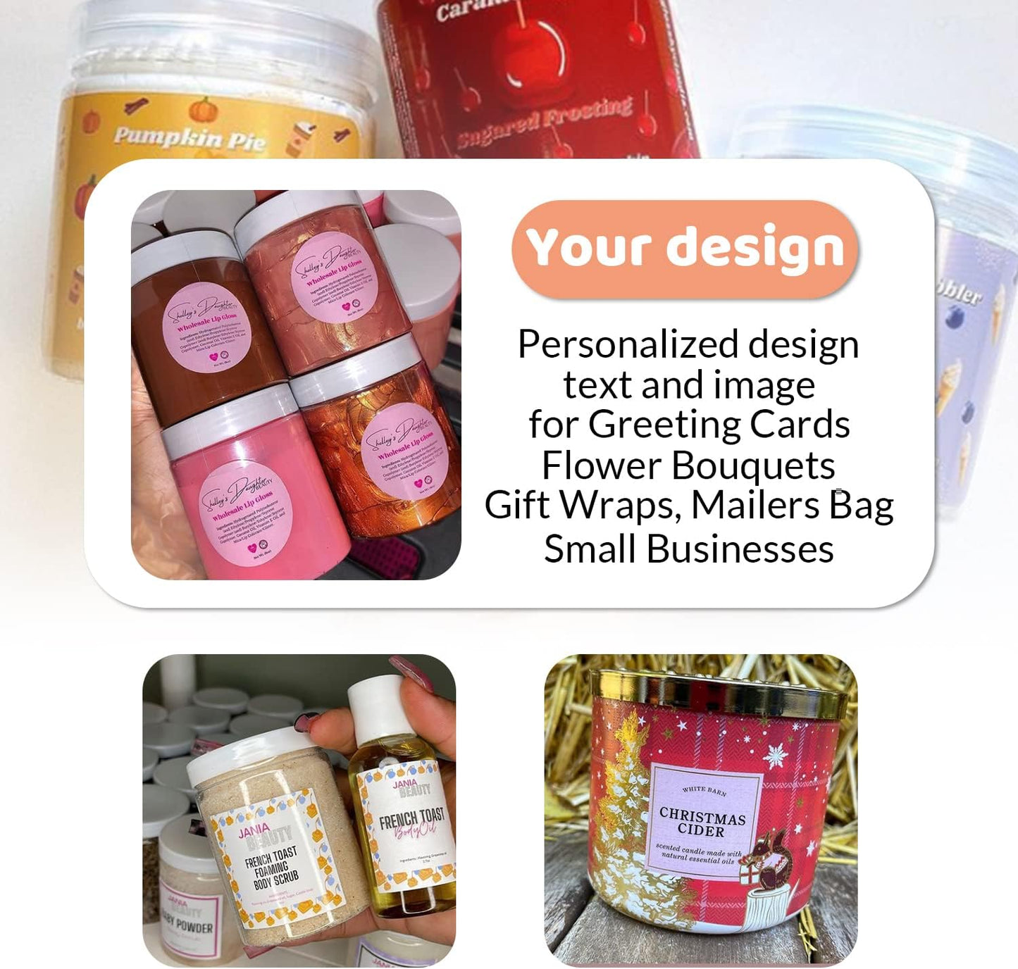 Custom Labels: Personalized Stickers with Logo & Text (100-500, Rectangle, 1.5x1 Inch)