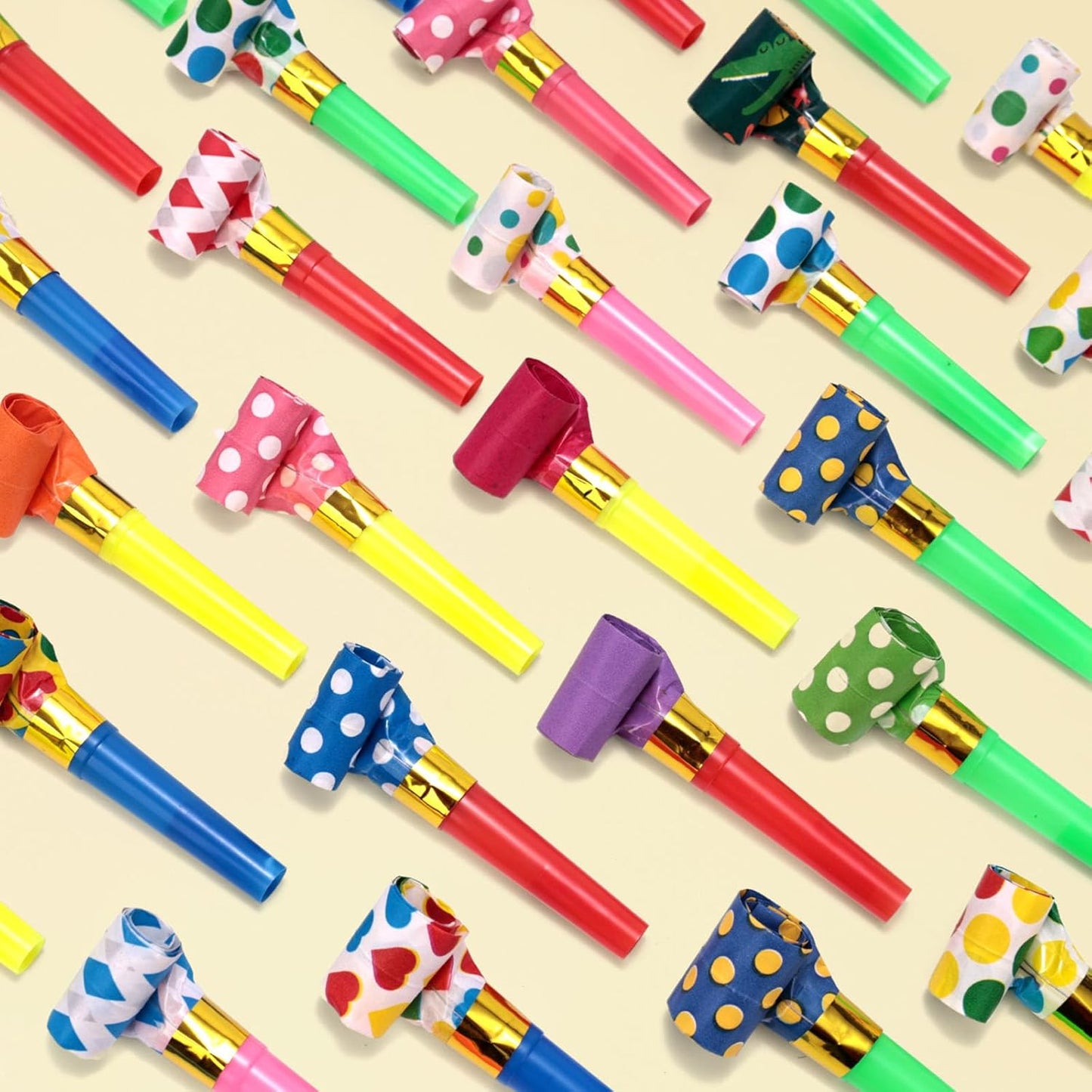 LovesTown 40PCS Party Blowers, Colorful Birthday Noisemakers Birthday Blow Horns Party Whistles New Years Party Noisemakers Party Blowouts
