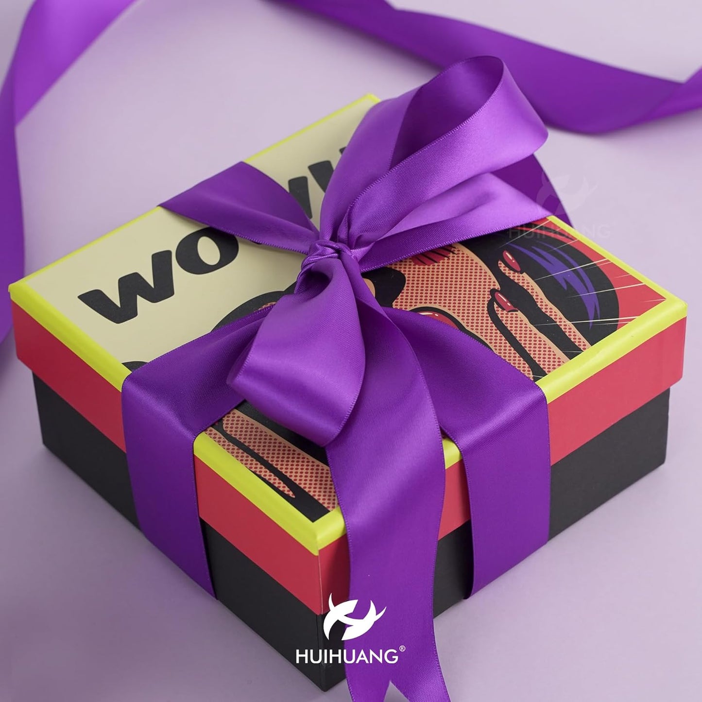 HUIHUANG Purple Ribbon Satin 1-1/2" Wide Double Face Polyester Satin Ribbons for Crafts, Thick Silk Ribbon for Halloween Hair Bows Floral Bouquet Cake Box Decor Party-50 Yards