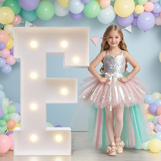 JoyMuse Marquee Letters 3 Feet Tall, Light Up Letters 3FT with Lights, Large Letters for Party, Letter F Light Up Letters for Baby Shower Wedding Proposal Graduation Birthday Decorations