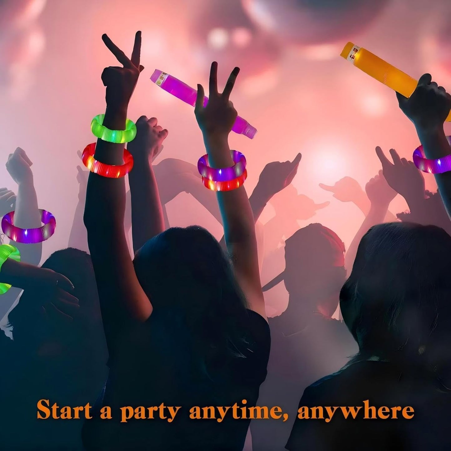 Green 24 Pack Light Up Party Favors Supplies,Bulk Glow Sticks Bracelet,Necklace Accessories for Kids,Birthday Return Gifts Treats,Easter Basket Goodie Bag Stuffer Fillers for Boys Girls