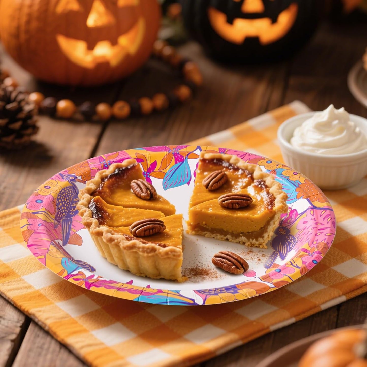 MUCHII 10 Inch Paper Plates 120 Count, Elegant Floral Bird Design Disposable Floral Plates for Wedding, Party, Dinner, Holiday - 4 Vintage Colors (30 Each)