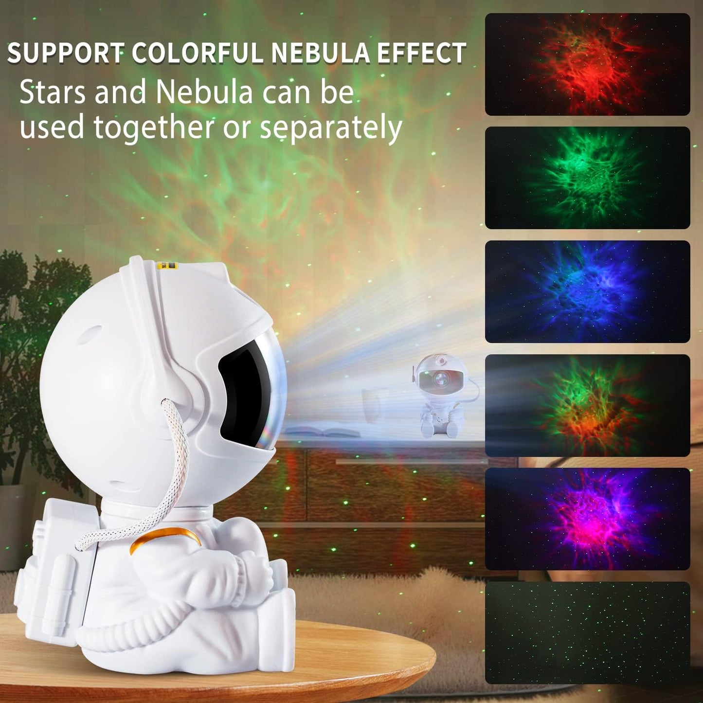 Galaxy Light Projector for Kids and Adults - Astronaut Night Light for Bedrooms and Playrooms - Star Ceiling Decoration