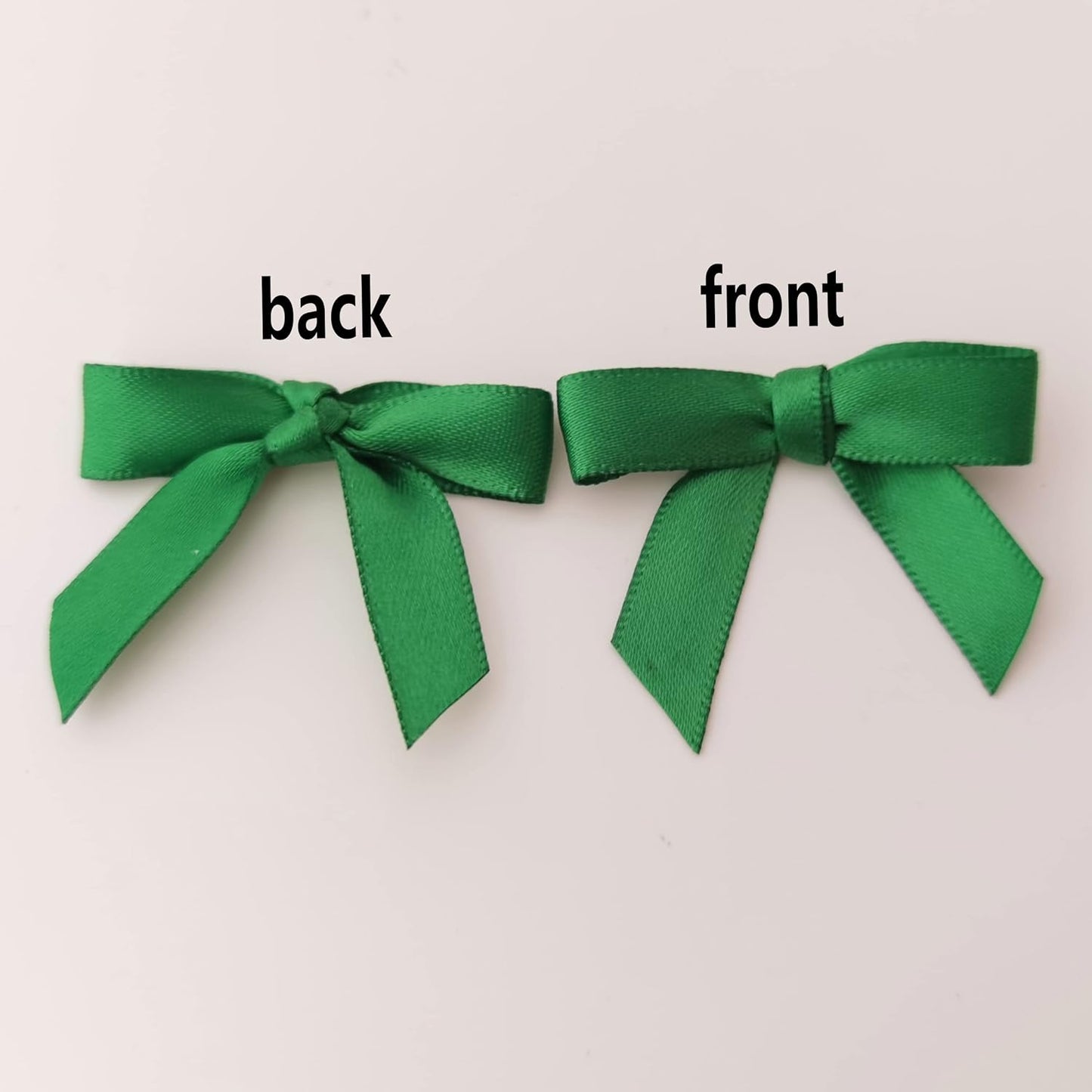 50pcs 1.5 inch Mini Satin Ribbon Bows for Crafts Green Mini Bows Appliques Craft for Appliques Embellishment(3/8",Green)