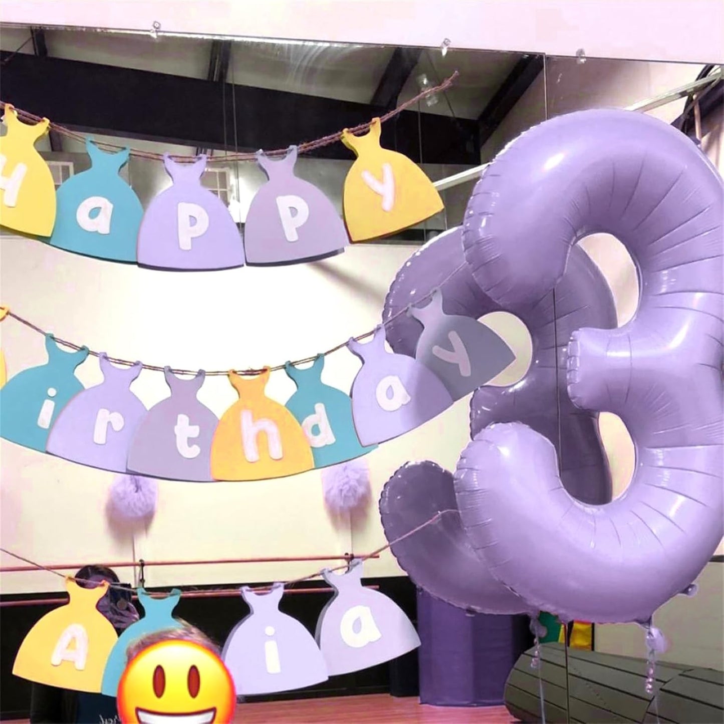 Light Purple 2 Balloons, 40 Inch Giant Lilac Helium Mylar Foil Number 0-9, Pastel Dusty Purple 2nd Birthday Balloon for Girls, Morados Numero Two Balloons for Women Anniversary Party Decorations