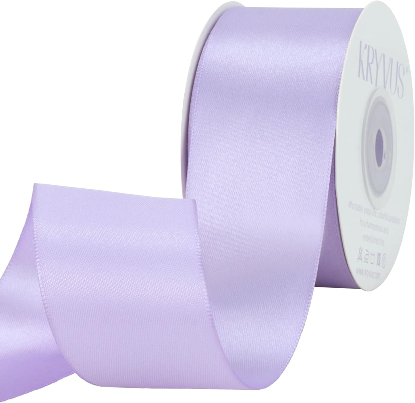 Lavender Satin Ribbon 1-1/2 inch X Continuous 25 Yards, Single Face Polyester Ribbon Perfect for Gift Wrapping, Flower Bouquet, Wedding Decor, Crafts, Bow Making, Sewing and More