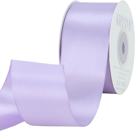 Lavender Satin Ribbon 1-1/2 inch X Continuous 25 Yards, Single Face Polyester Ribbon Perfect for Gift Wrapping, Flower Bouquet, Wedding Decor, Crafts, Bow Making, Sewing and More