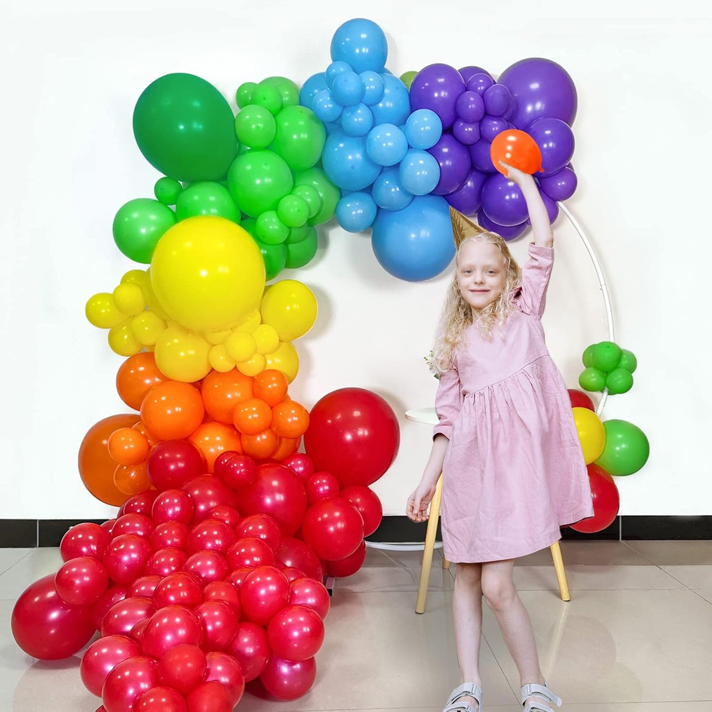 KAWKALSH Metallic Gold Balloons 5 Inch, 100Pcs Small Mini Latex Balloons for Party Birthday Baby Shower Anniversary Festival Arch Garland Decoration