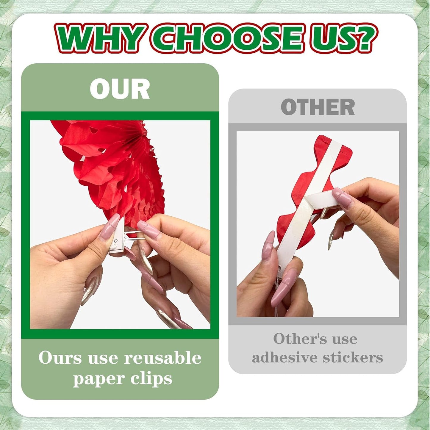 13Pcs Italian Party Decorations, Hanging Red White and Green Paper Lanterns Paper Fans for Birthday Wedding Baby Shower Christmas Mexican Independence Day Italian Themed Party Decorations