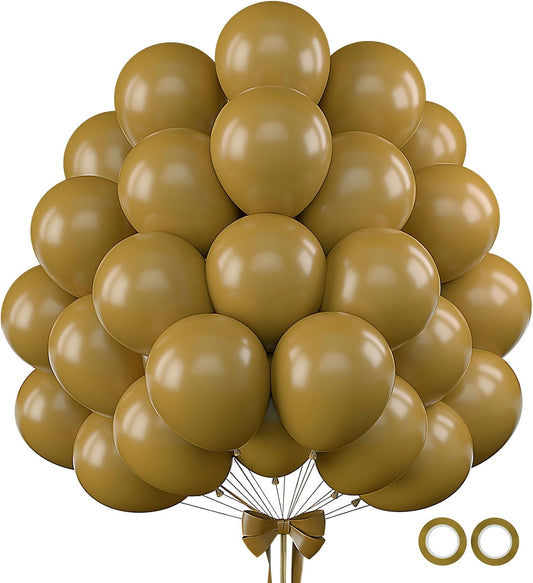 110pcs Brown Balloons 12 Inch Latex Balloon Arch Kit for Birthday Baby Shower Anniversary Graduation Wedding Party Decorations