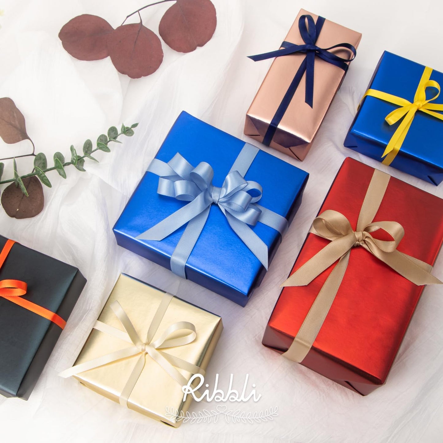 Ribbli Ivory Satin Ribbon Double Faced Satin 1/2 Inch x Continuous 100 Yards-Cream White Ribbon for Gift Wrapping Crafts Wedding Decoration Bows Bouquet Floral Arrangement