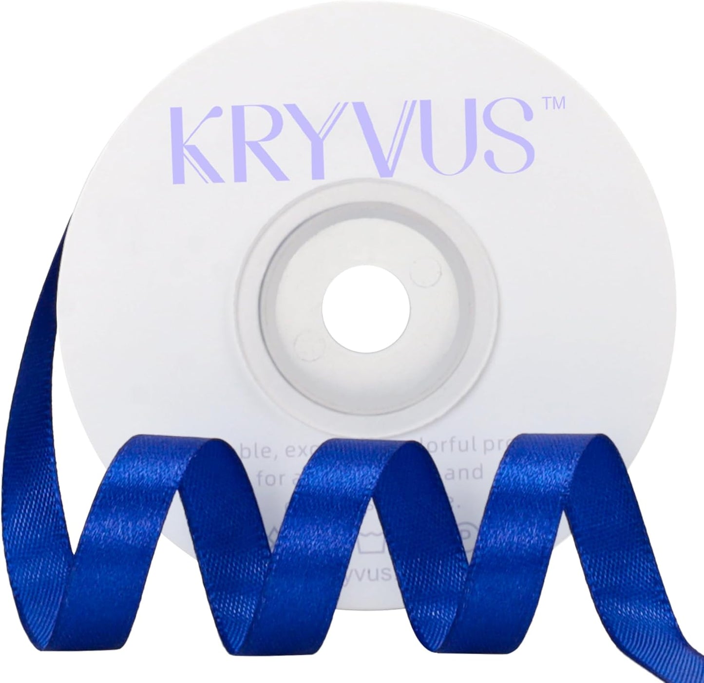 Royal Blue Satin Ribbon 3/8 inch X Continuous 25 Yards, Single Face Polyester Ribbon Perfect for Gift Wrapping, Flower Bouquet, Wedding Decor, Crafts, Bow Making, Sewing and More