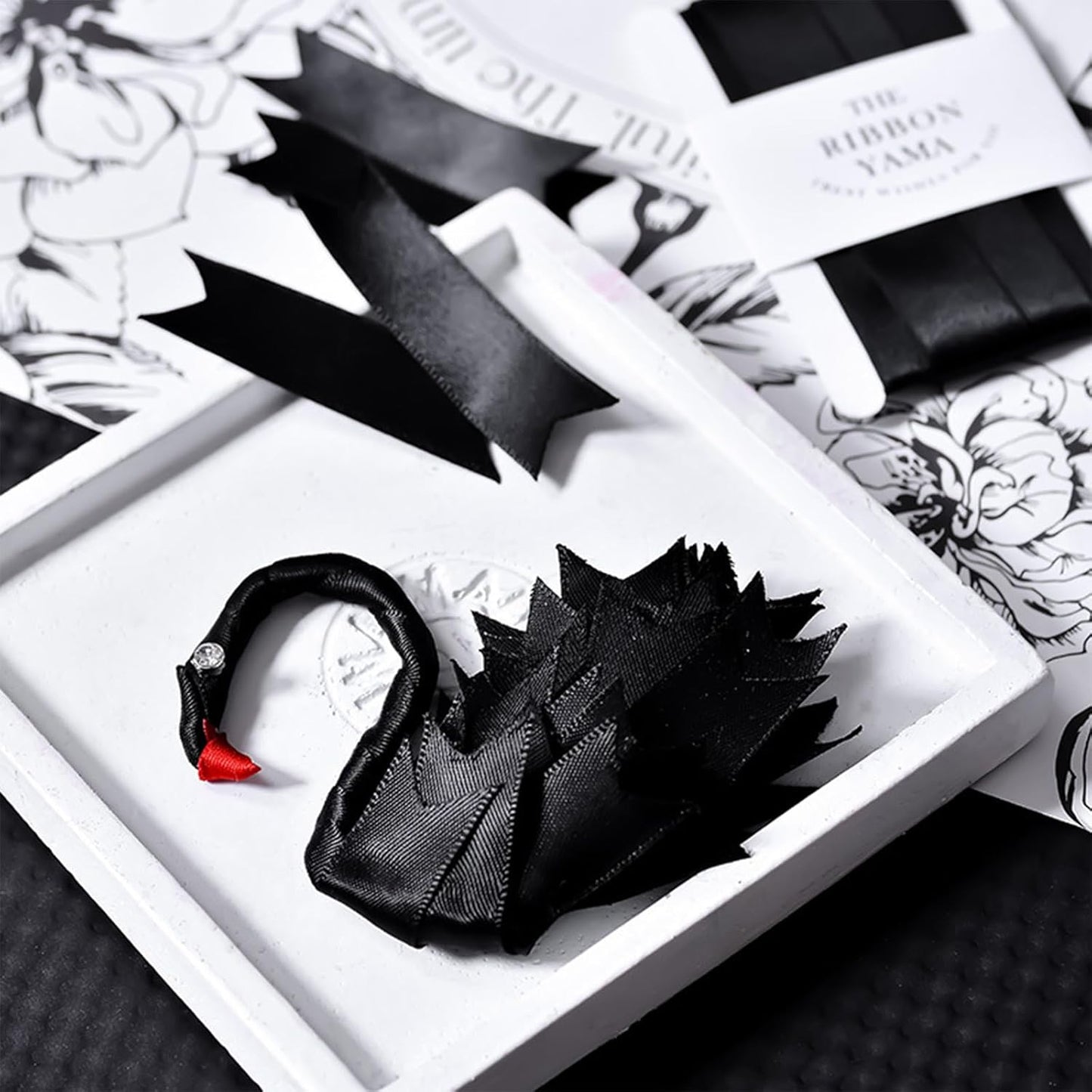 5/8" x 50 Yards Black Satin Ribbon Single Faced Fabric Ribbons for Gift Wrapping, Crafting, Bows Making, Sewing, Wedding, Home Decor