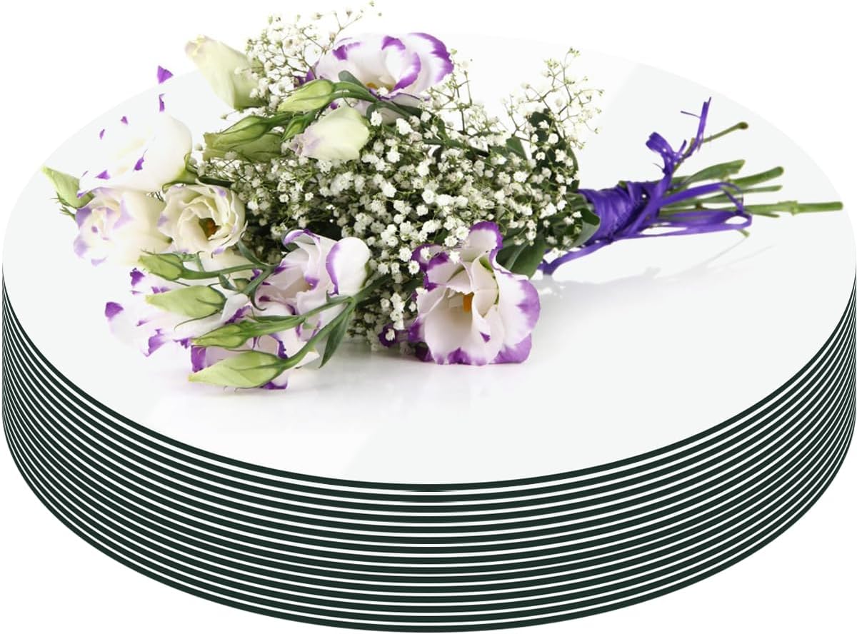 Round Mirror Centerpieces, Acrylic Circular Plates for Table Decoration, 15 Pack, Wedding Party Decor, Candle Tray (6inch)
